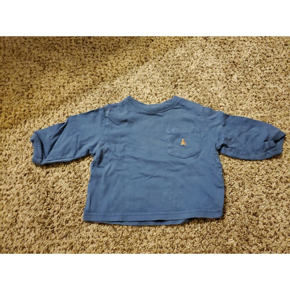 BABY GAP SHIRT SIZE 12 -18 MONTHS BLUE long sleeve shirt